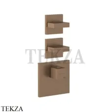 Gessi Rettangolo Wellness Термостат 2 выхода, внешняя часть 43214-708, Copper Brushed