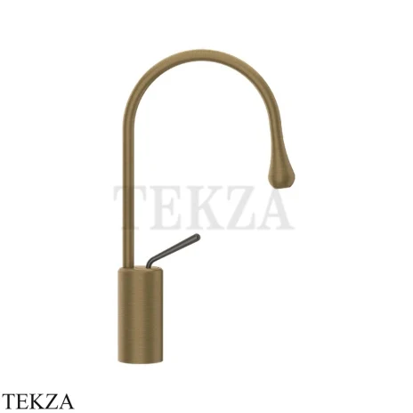 Gessi Goccia Смеситель для раковины высокий, без сливного гарнитура 33604-713, Antique Brass