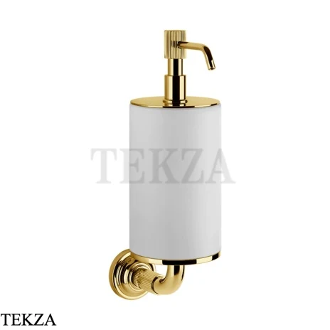 Gessi VENTI20 Дозатор для жидкого мыла настенный белый 65413-246, Gold PVD