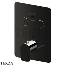 Newform HAKA Термостат для душа, 3 потока, Select, внешняя часть 70437E.01.093, черный матовый