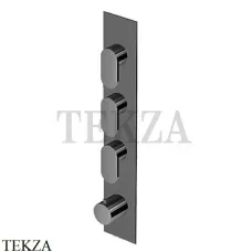 Zucchetti Octo Термостат для душа на 3 потока, внешняя часть ZOC661.C51, brushed metal black