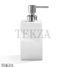 Decor Walther PORZELLAN DW 6270 Дозатор для жидкого мыла настольный 0846100, белый-хром глянец