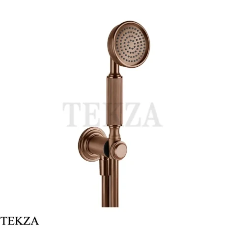 Gessi VENTI20 Душевой комплект с душевой лейкой, шланг, вывод 65123-708, Copper Brushed PVD