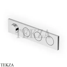 Zucchetti Hoop Термостат для душа на 3 потока, струя, внешняя часть ZHO783, хром глянец