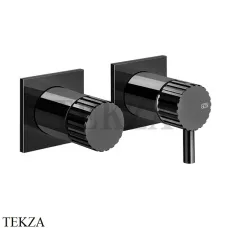Gessi Incastri Смеситель для душа 2 потока, внешняя часть 75038-706, Black Metal PVD