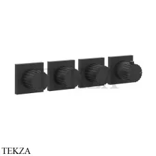 Gessi Incastri Термостат для душа 3 потока, внешняя часть 75336-299, Matte Black