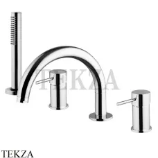 FIMA Carlo Frattini Spillo UP Смеситель на борт ванны, с гарнитуром F3044NCR, хром глянец