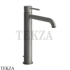 Gessi 316 FLESSA Смеситель для раковины, с донным клапаном 54003-239, Steel Brushed