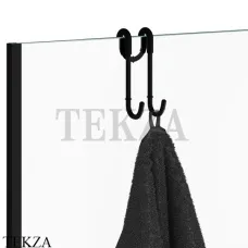 Decor Walther DH 1 Крючок для душевой двери двойной 0900660, черный матовый Decor Walther DH 1 Крючок для душевой двери двойной 0900660, черный матовый