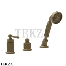 Gessi VENTI20 Смеситель на борт ванны без излива, с гарнитуром 65043-713, Antique Brass