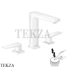 Hansgrohe Metropol Смеситель для раковины 160, с донным клапаном Push-Open 32515700, белый матовый