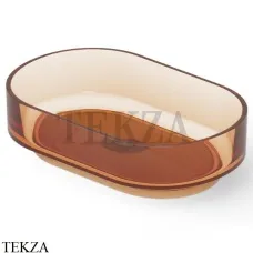 Dea Design Washbasins Раковина настольная овальная Glasstech DD9097 560 R1, Sunset R1 Dea Design Washbasins Раковина настольная овальная Glasstech DD9097 560 R1, Sunset R1
