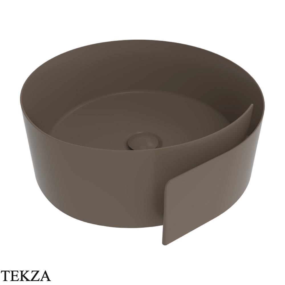 Flaminia Roll раковина накладная 44×44×17 см, коричневый Fango матовый