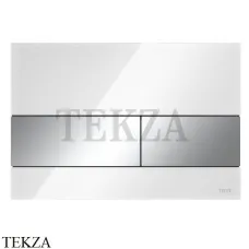 TECE Square Панель смыва для унитаза 9240802, стекло белый глянец, клавиши хром глянцевый TECE Square Панель смыва для унитаза 9240802, стекло белый глянец, клавиши хром глянцевый