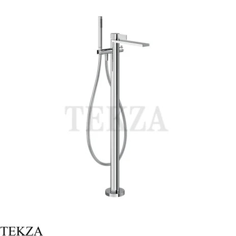Gessi Inverso RIGATO Смеситель для ванны напольный, внешняя часть 73528-031, хром глянец