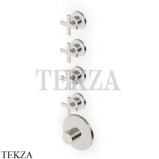 Zucchetti Gill Термостат для душа, 4 потока, внешняя часть ZGL5662.C3, brushed nickel