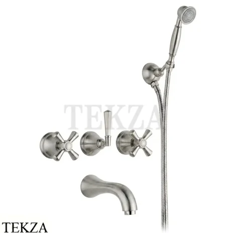 Nicolazzi TEIDE FOUR Смеситель для ванны с душем, внешняя часть, 1903EXTCB45, хром Brushed