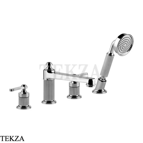Gessi VENTI20 Смеситель на борт ванны, с гарнитуром 65045-031, хром глянец