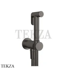 Gessi Гигиенический душ с выводом воды и держателем 14331-707, Black Metal Brushed