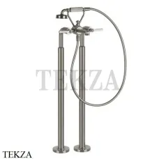 Gessi VENTI20 Смеситель для ванны напольный с гарнитуром 65128-149, Finox Brushed Nickel