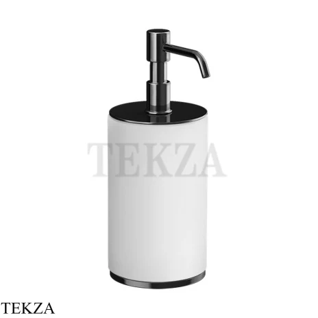 Gessi INCISO accessories Дозатор для жидкого мыла настольный, белый 66437-706, Black Metal PVD