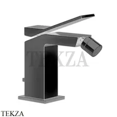 Gessi RETTANGOLO K Смеситель для биде, с донным клапаном 53007-707, Black Metal Brushed