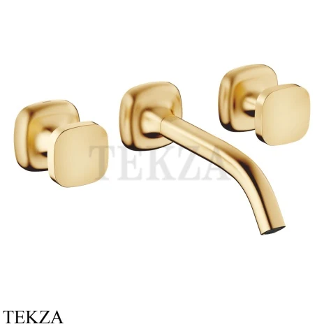 Dornbracht COYA Смеситель для раковины на 3 отв. 190, внешняя часть 36712404-28, латунь сатинированная (23kt Gold)