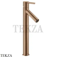 Axor Starck 250 Смеситель для раковины рычаговый, с донным клапаном 10103310, Brushed Red Gold