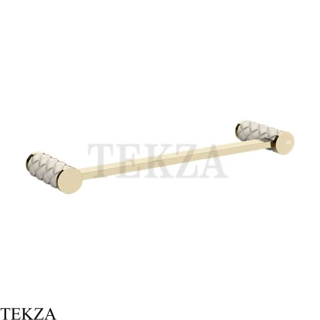 Gessi Pelle Tresse Держатель для полотенца 30 см 78697-434, Crème/ Brass PVD