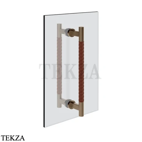 Gessi Pelle Tresse Полотенцедержатель для крепления на стекло, 30 см 78731-447, Red Cherry/ Coffee Bronze Br. PVD