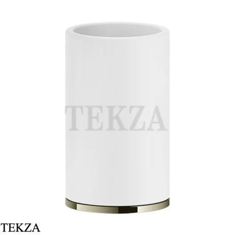 Gessi INCISO accessories Стакан настольный, композит белый 58531-720, Nickel PVD