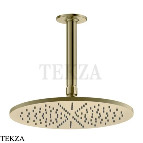 Gessi INCISO SHOWER Верхняя душевая лейка с кронштейном 58252-727, Brushed Brass PVD