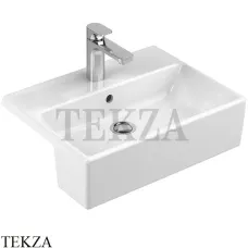 Villeroy & Boch MEMENTO Раковина полувстраиваемая, с переливом 41335501, белый глянец