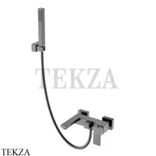 Boheme Qubic Смеситель для ванны, ручной душ с держателем 473-GM, gun metall