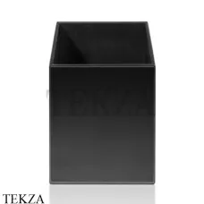 Decor Walther BROWNIE WB Корзина для бумаги 0925060, черный матовый, эко-кожа