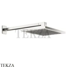 Dornbracht Верхний душ с настенным креплением, прямоугольная розетка 28786710-06, платина матовая Dornbracht Верхний душ с настенным креплением, прямоугольная розетка 28786710-06, платина матовая