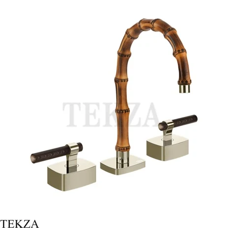 Gessi Jacqueline Смеситель для раковины на 3 отв., без донного клапана 77211-720, никель глянец