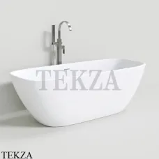 NT Bathroom NT202 Bergamo Ванна свободностоящая из литого камня Solid Surface, белый матовый