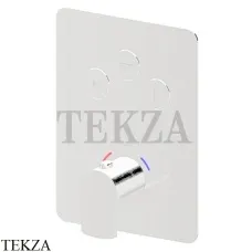 Newform HAKA Термостат для душа, 3 потока, Select, внешняя часть 70437E.01.014, белый матовый Newform HAKA Термостат для душа, 3 потока, Select, внешняя часть 70437E.01.014, белый матовый