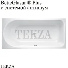 BETTE BETTEOCEAN Ванна, область ног ванны справа, перелив спереди 8857-000 PLUS, антишум, BetteGlasur ® Plus, белый глянец