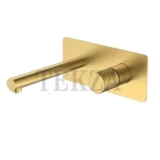 Boheme Stick Смеситель для раковины из стены, комплект Stick 125-MG.4 Matt Gold SPIRALE