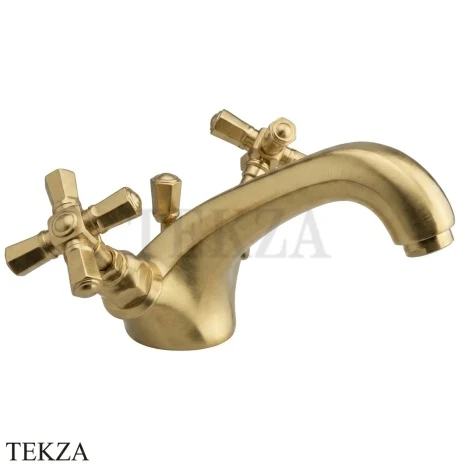 Nicolazzi TEIDE FOUR Смеситель для раковины, с донным клапаном 1932OS45, Brushed brass