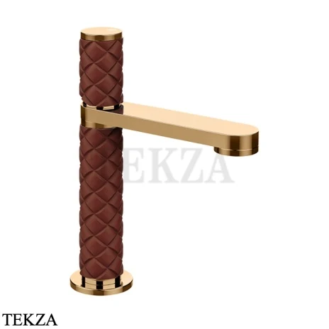 Gessi Pelle Tresse Смеситель для раковины, без сливного гарнитура 78202-430, Red Cherry/ Warm Bronze PVD