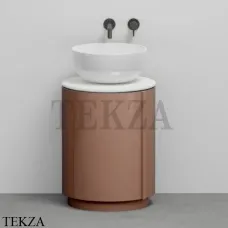 CIELO Arcadia Tiberino Тумба TIMOPC с раковиной белый глянец, слив в стену, Ninfea