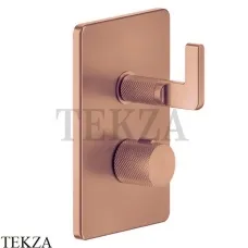 Gessi INCISO SHOWER Термостатический смеситель, 3 потока, внешняя часть 58136-030, Copper глянец