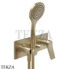 Gessi RILIEVO Смеситель для душа с гарнитуром, внешняя часть 59140-726, Warm Bronze Br