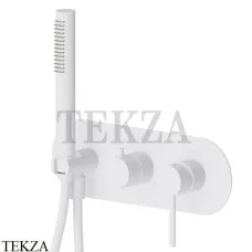 Newform XT Смеситель для душа 2 потока, с гарнитуром, внешняя часть 4269E.01.014, белый матовый