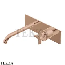 Ritmonio Diametro35 Cross Смеситель для раковины 193, внешняя часть PR53AL102 F36, Frosted Rose Gold