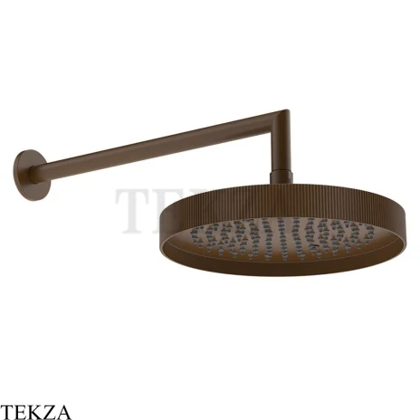 Gessi Incastri RIGATO Верхняя лейка D25 с кронштейном из стены 63745-845, бронза Dark Brush