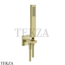 Gessi Rettangolo shower Душевой комплект с выводом воды 20123-727, Brushed Brass